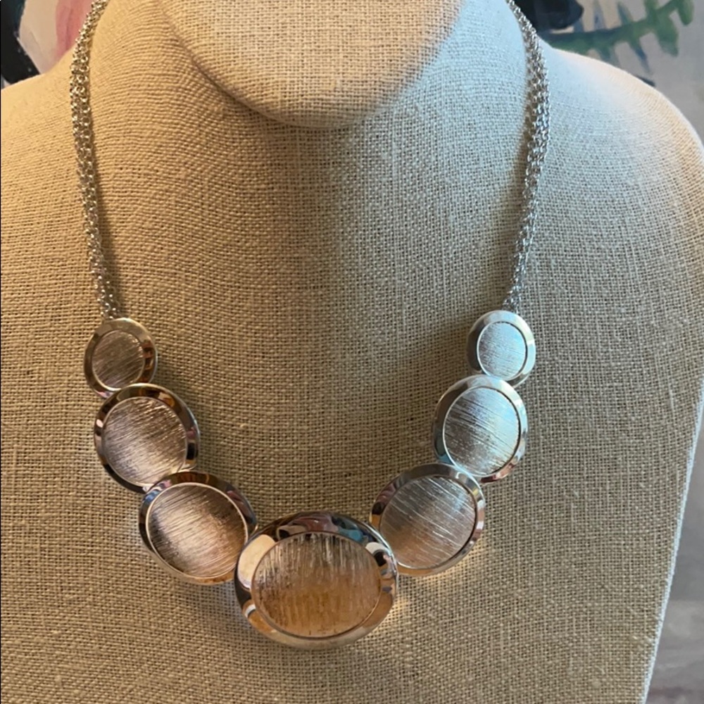 Sterling Silver Italy Massive Statement Disc Necklace 35 Grams not scrap